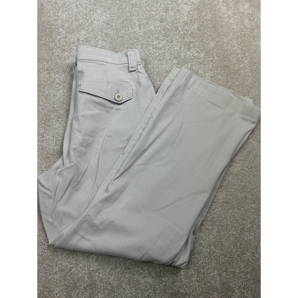 Lee Khaki Pants 6 M Tan Comfort Waistband Wide Leg Professional Office Work